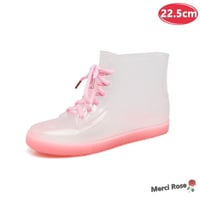 お洒落☆スニーカー レインブーツ K-377【22.5cm】長靴 レディース 女の子 雨靴 梅雨  雨靴 可愛い ブーツ 防水 洗える K-377-22.5cm