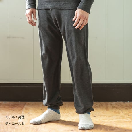 【sof.】シルクスウェット ロングパンツ