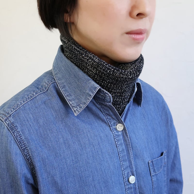 コットン × シルク MIXカラー ネックウォーマー〚NE1183〛 | & Silk コットン × シルク MIXカラー ネックウォーマー〚NE1183〛 | & Silk