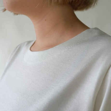 【SISIA】コットンシルク ハイツイストTシャツ