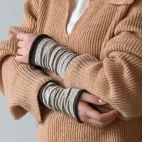 【hasegawa】エコシルクでつくったシルク手首ウォーマー ”2TONE COLOR”