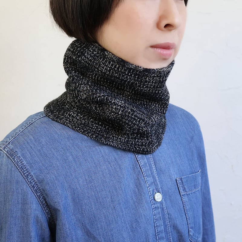 コットン × シルク MIXカラー ネックウォーマー〚NE1183〛 | & Silk コットン × シルク MIXカラー ネックウォーマー〚NE1183〛 | & Silk