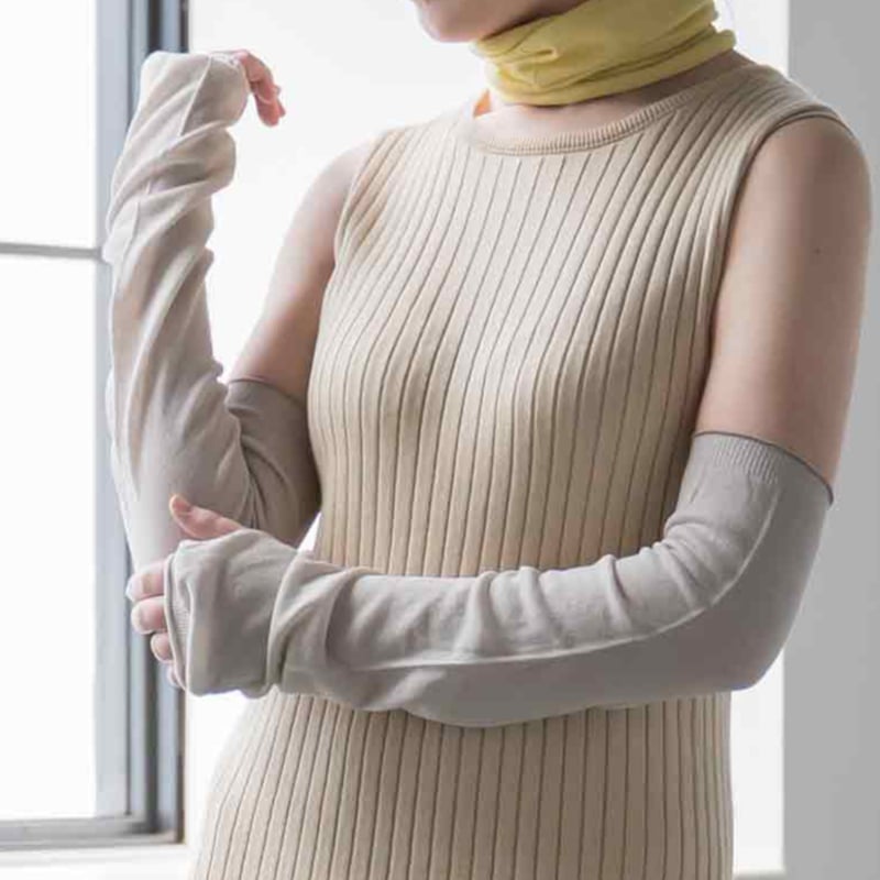 【極美品】ARMEN アーメン ライトウェイトコットンへリンボーン サロペット sof.】シルクコットン さらさらアームカバー | & Silk
