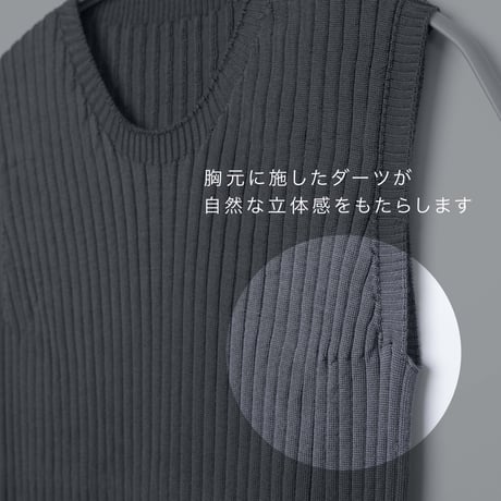 【SISIA】シルク ノースリーブニット