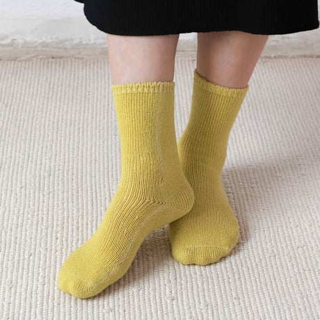 【SISIA】コットンシルク パイルソックス(22-24cm)