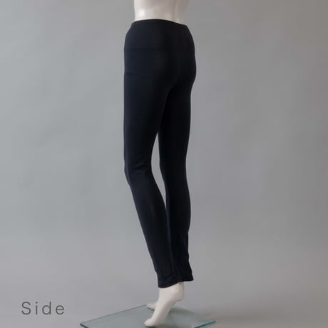 【SISIA】ウォッシャブルシルク スリット入りレギンス