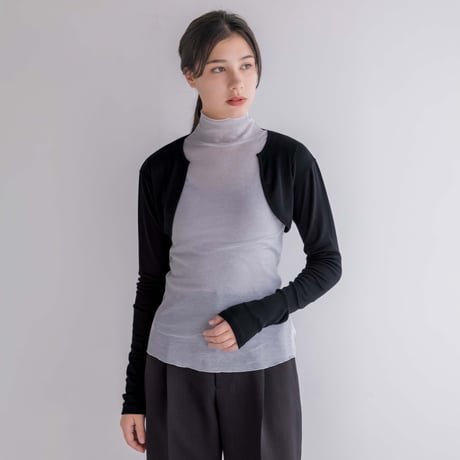 【SISIA】ウォッシャブルシルク ショートボレロ