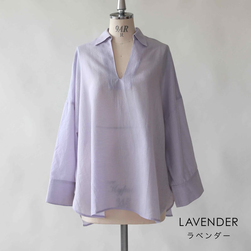 hasegawa】シルケットコットン スキッパ―シャツ | & Silk