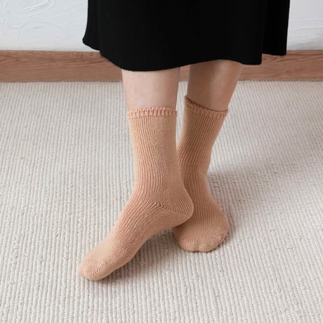 【SISIA】コットンシルク パイルソックス(22-24cm)