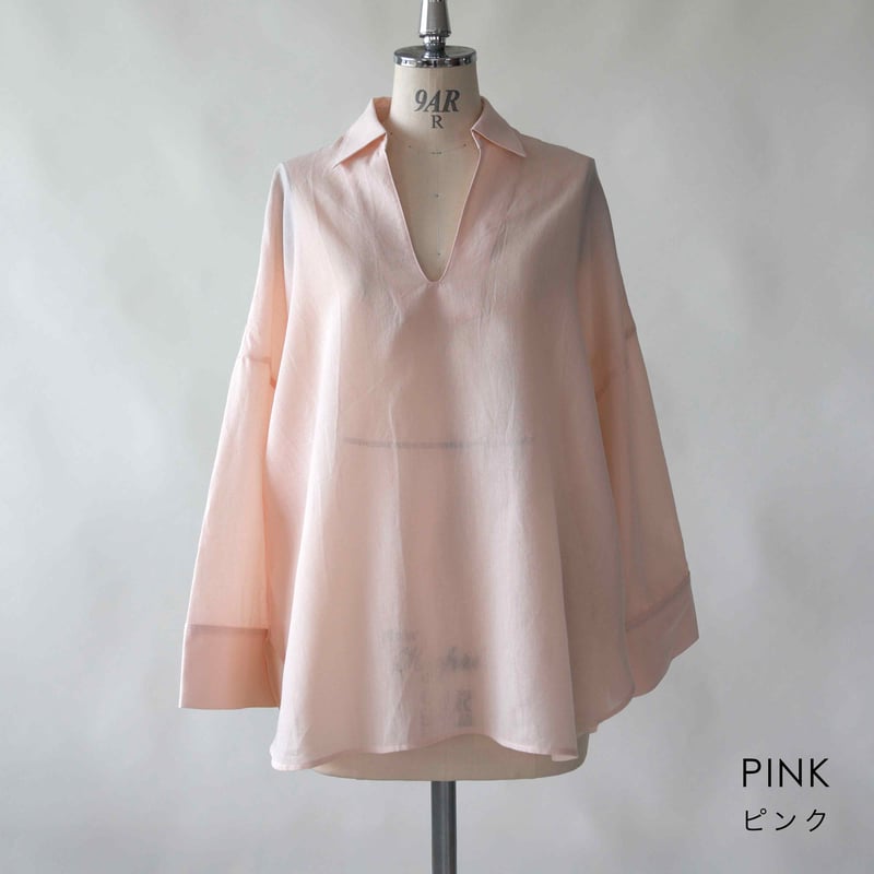 hasegawa】シルケットコットン スキッパ―シャツ | & Silk