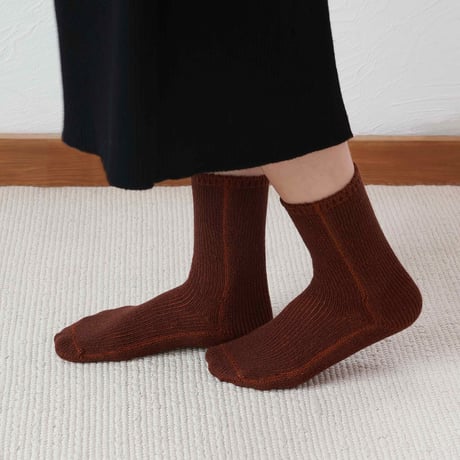 【SISIA】コットンシルク パイルソックス(22-24cm)
