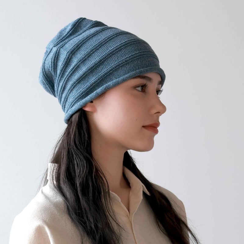 ボーダーカットソー　オーバーサイズ　幅広　ロゴ文字　コットン コットンスーピマボーダー カットソー（1560EK02