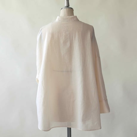 【hasegawa】シルケットコットン スキッパ―シャツ