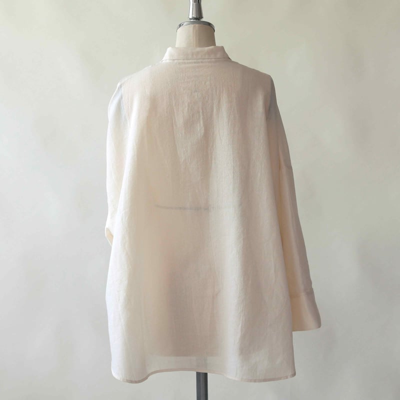 hasegawa】シルケットコットン スキッパ―シャツ | & Silk