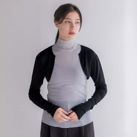 【SISIA】ウォッシャブルシルク ショートボレロ