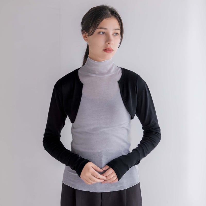 SISIA】ウォッシャブルシルク ショートボレロ | & Silk