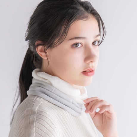 【sof.】さらさらシルクネックカバー ＜2TONE COLOR＞