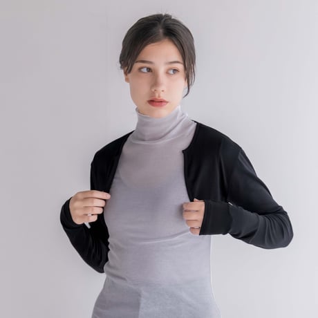 【SISIA】ウォッシャブルシルク ショートボレロ