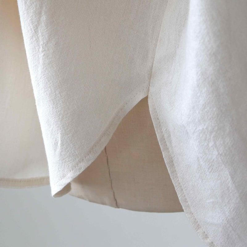 hasegawa】シルケットコットン スキッパ―シャツ | & Silk