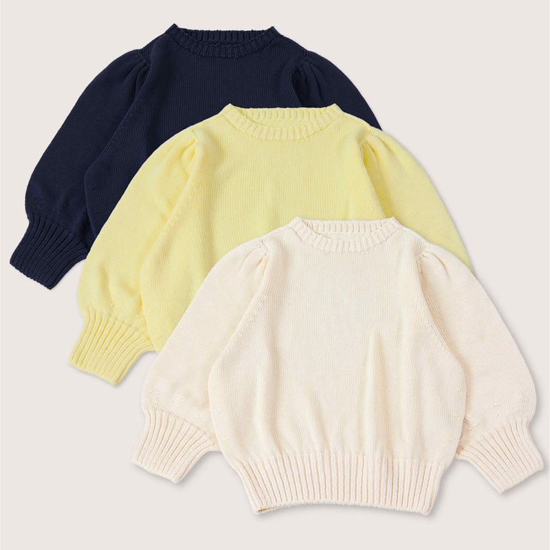 在庫限りで販売終了】コットンパフスリーブセーター | & Silk