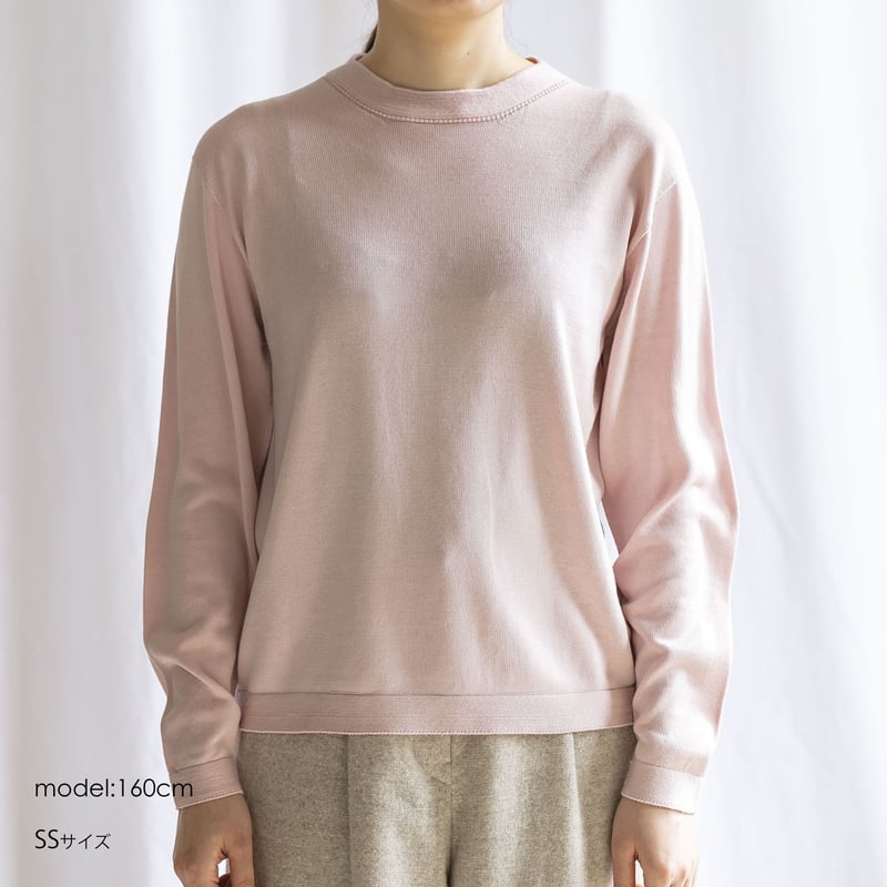 在庫限りで販売終了】シルク クルーネックセーター | & Silk
