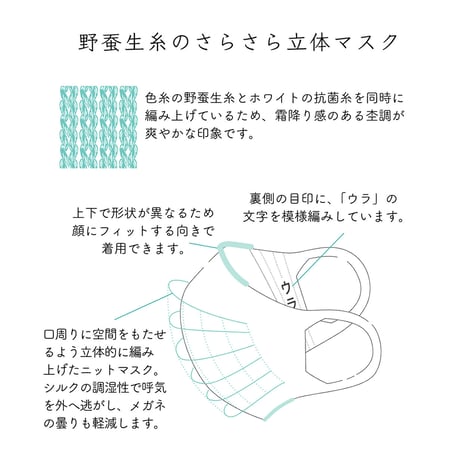 【在庫限りで販売終了】春夏ワイルドシルクマスク　Mサイズ