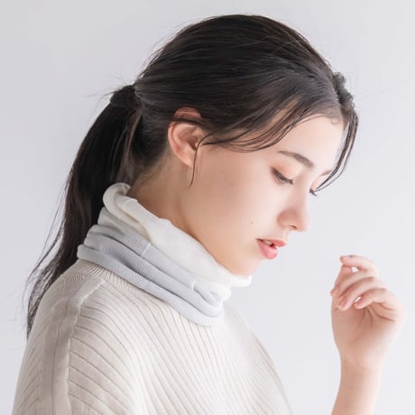 【sof.】さらさらシルクネックカバー ＜2TONE COLOR＞