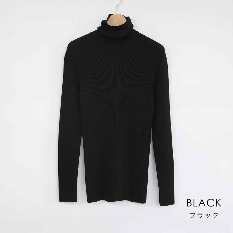 STONE  ブラック タートルネックセーター メゾン マルジェラ MAISON MARGIELA ハイネックセーター