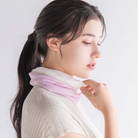 【sof.】さらさらシルクネックカバー ＜2TONE COLOR＞