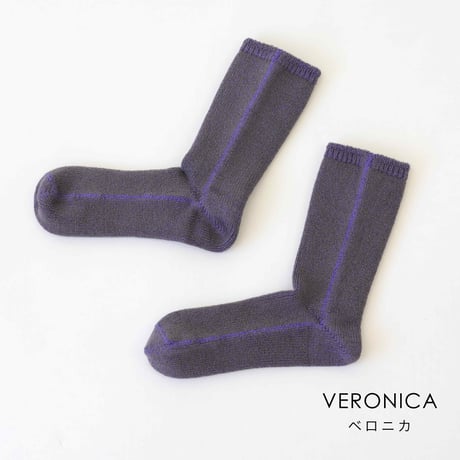 【SISIA】コットンシルク パイルソックス（25-27cm)