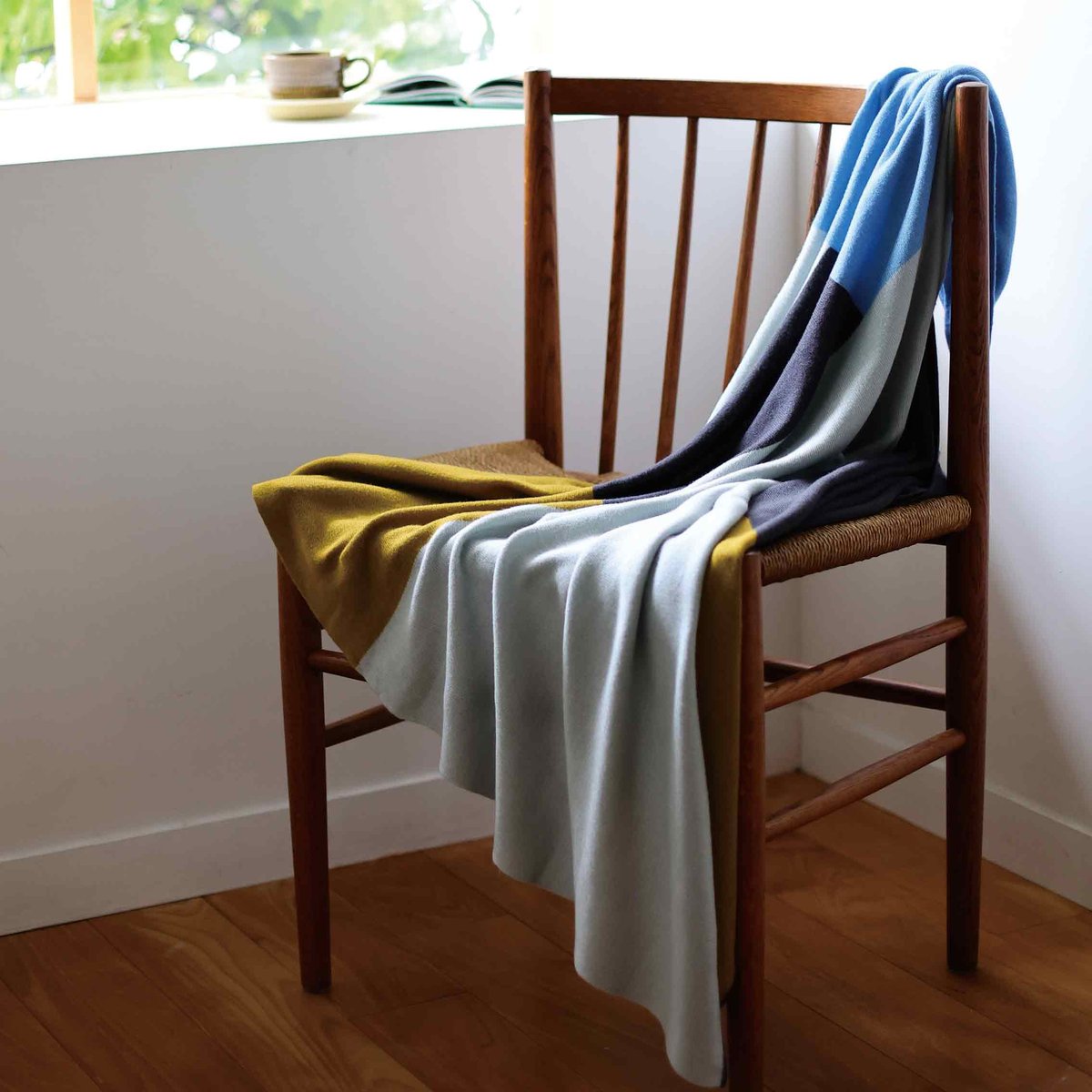 KOHARU】シルクブランケット(ブロック柄） | & Silk