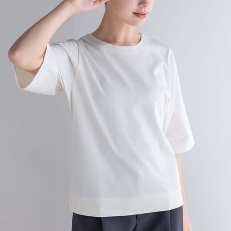【SISIA】コットンシルク ハイツイストTシャツ