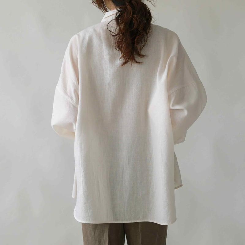 hasegawa】シルケットコットン スキッパ―シャツ | & Silk