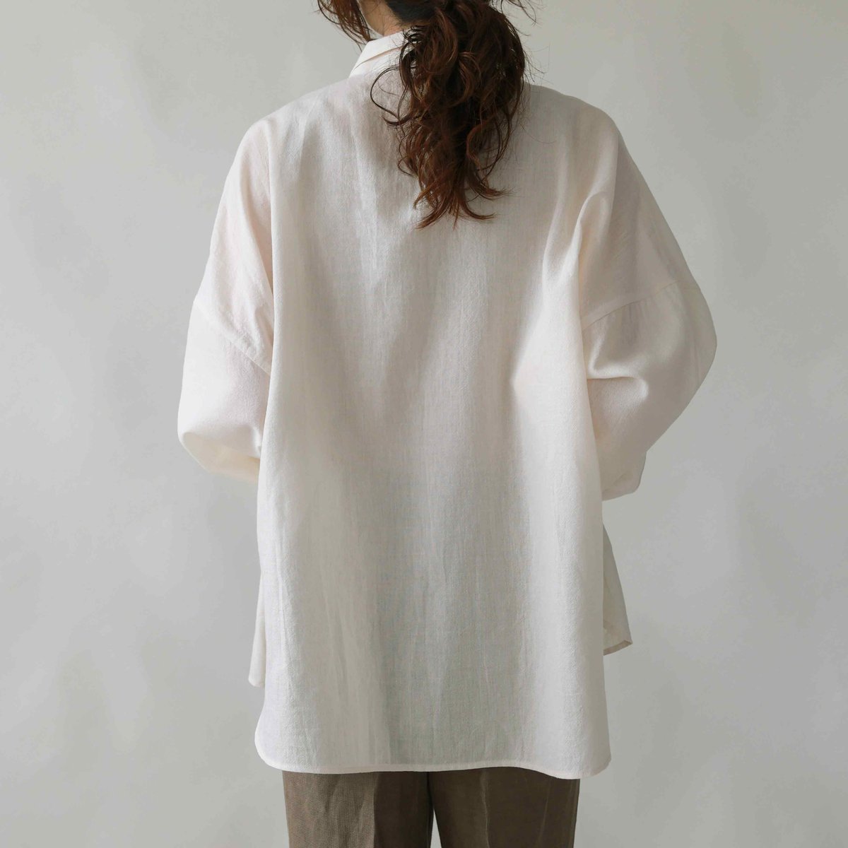 hasegawa】シルケットコットン スキッパ―シャツ | & Silk