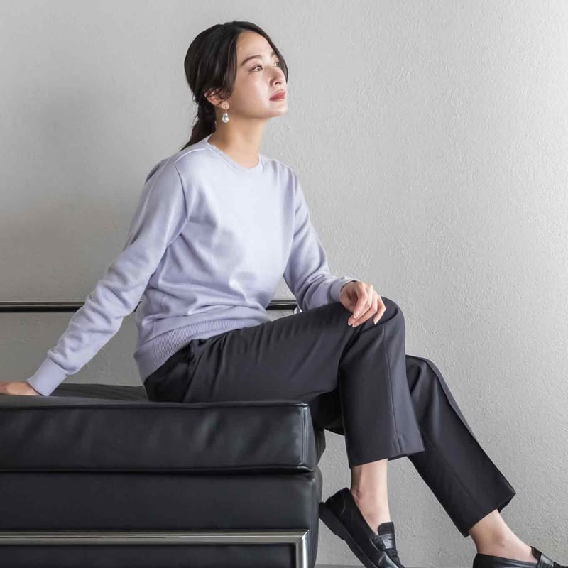 SISIA】シルククルーネックエポーレットセーター（レディース） | & Silk