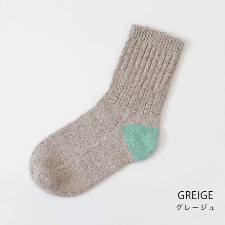 【sof.】シルクノイル ケーブルソックス（22-24cm）
