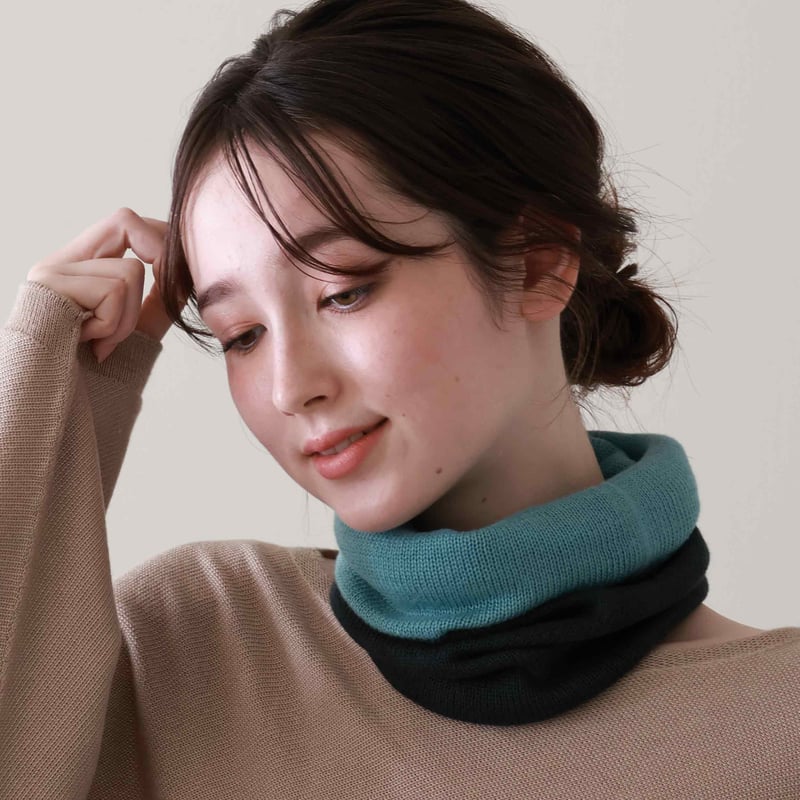 シルクネックウォーマー<2 TONE COLOR >〚NE0664A〛 | & Silk シルクネックウォーマー<2 TONE COLOR >〚NE0664A〛 | & Silk