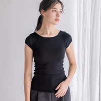 【SISIA】ウォッシャブルシルク フレンチスリーブＴ