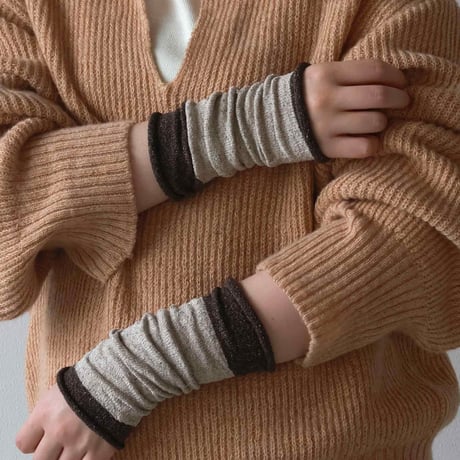 【hasegawa】エコシルクでつくったシルク手首ウォーマー ”2TONE COLOR”