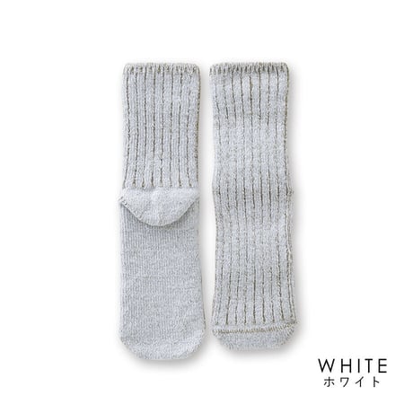 【在庫限りで販売終了】SILK LINEN RIB SOCKS