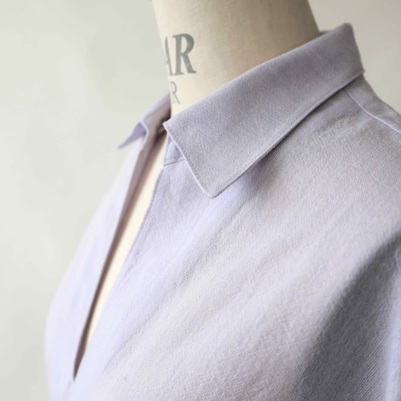 hasegawa】シルケットコットン スキッパ―シャツ | & Silk