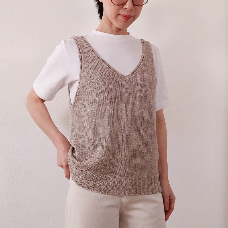 シルクリネンニットタンクトップ〚SW1391〛 | & Silk