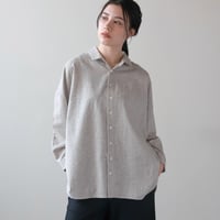【hasegawa】シルクノイル／コットン シャツ