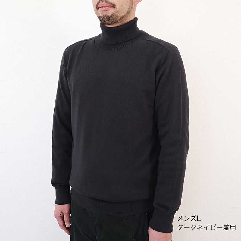 シルク タートルネックエポーレットセーター(メンズ)〚SW1401 シルク タートルネックエポーレットセーター(メンズ)〚SW1401