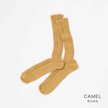 【sof.】シルクリネンリラックスリブソックス
