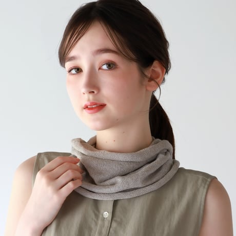 【sof.】シルクリネン ターバンスヌード