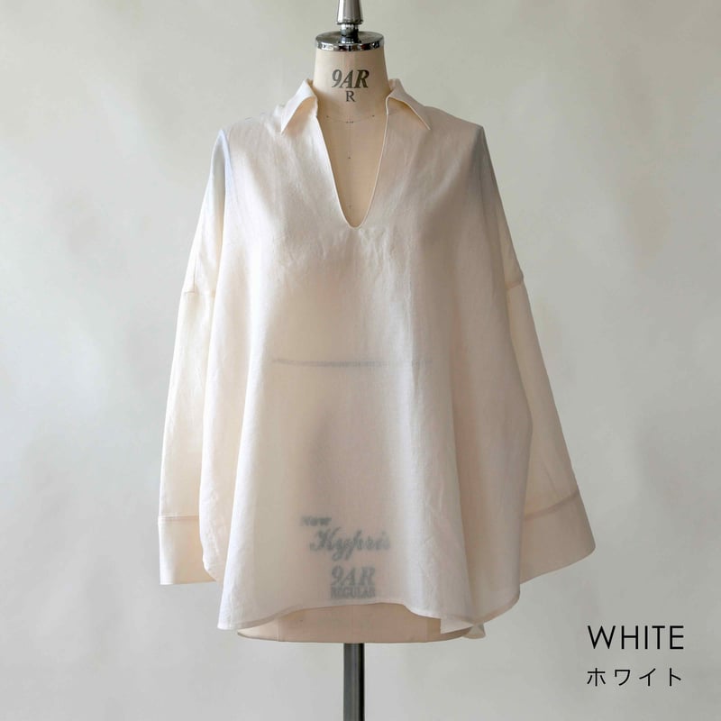 hasegawa】シルケットコットン スキッパ―シャツ | & Silk