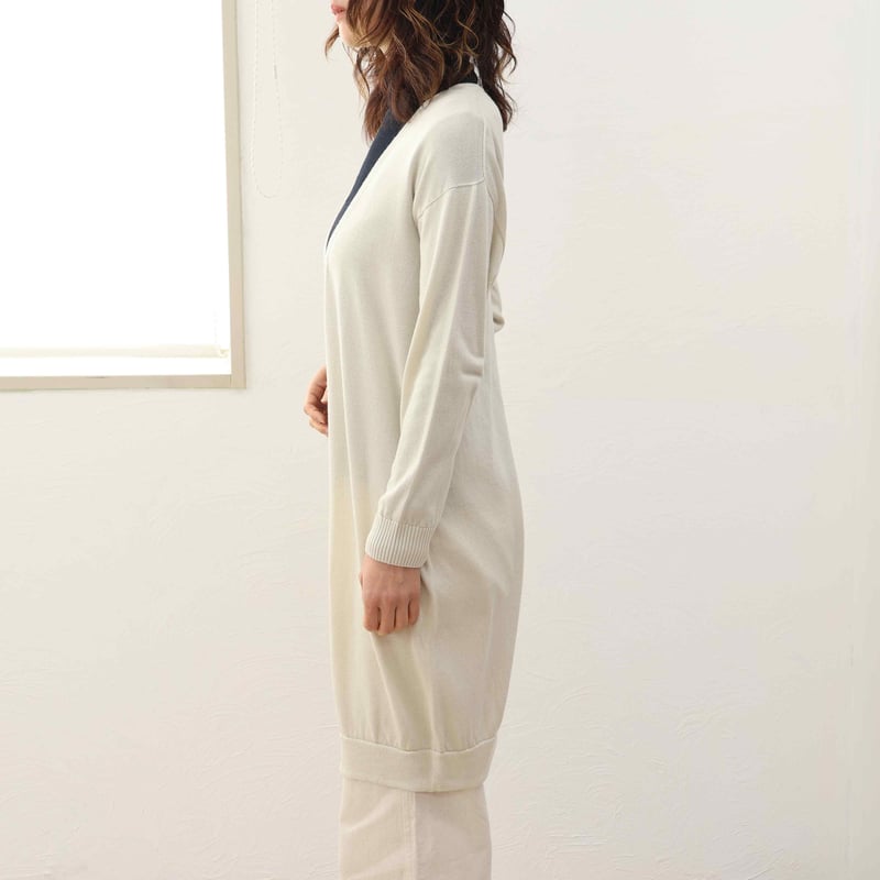 在庫限りで販売終了】シルクロングカーディガン天竺〚SW1493〛 | & Silk 