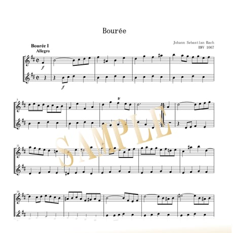 【Flute Duo】メヌエットとブーレ（管弦楽組曲第2番 BWV1067 より）／ヨハン・ゼバスティアン・バッハ
