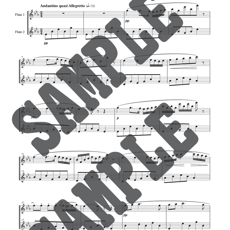 二本のフルートで歌う シューベルト名曲集 (Ⅰ) ピアノ譜 二本のフルートで歌う シューベルト名曲集 (Ⅰ) ピアノ譜 二本の